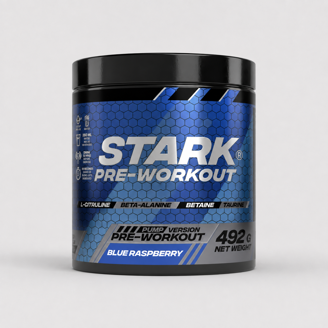 Stark Pre-Workout Blue Raspberry - Bottle