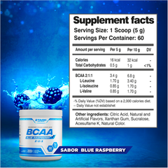 Stark Supplements BCAA Blue Raspberry 2:1:1 - 300g | Muscle Recovery & Performance
